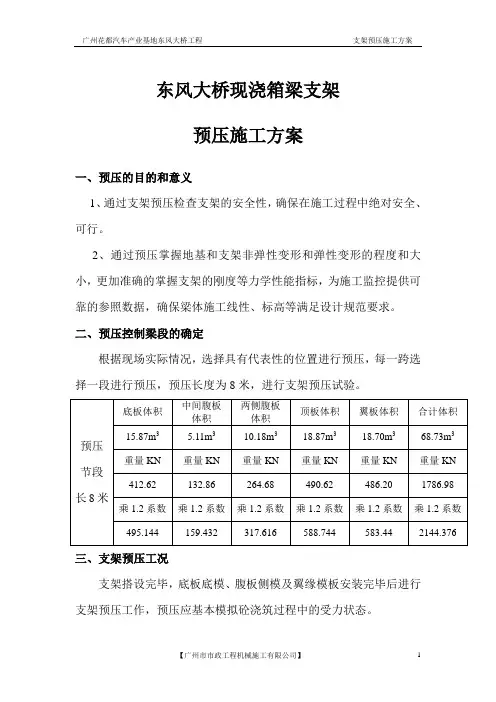 现浇箱梁支架预压
