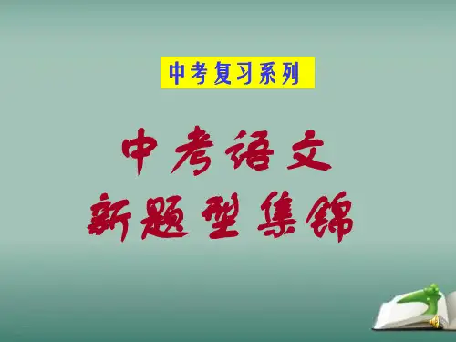 中考语文新题型集锦