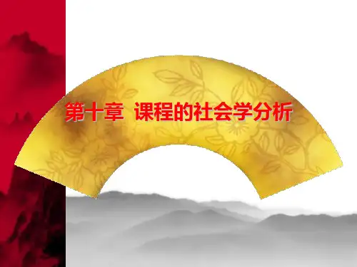 第十章课程的社会学分析