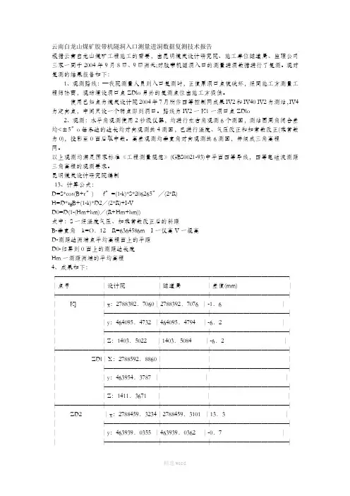 测量复测报告