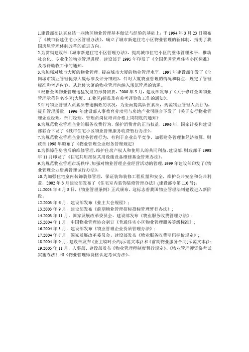 法律法规颁布时间