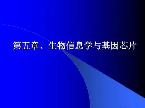 5生物信息学在基因芯片中的应用_New(精)