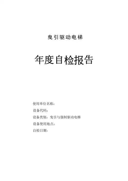 电梯自检报告