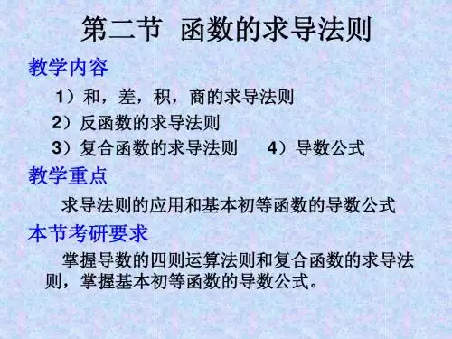 第二节  函数的求导法则2-2