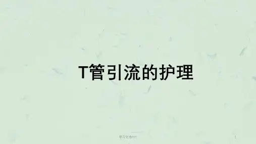 T管护理ppt课件