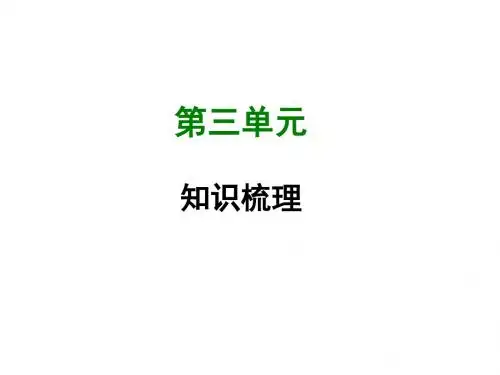 2017-2018学年苏教版八年级语文上册课件：第三单元知识梳理