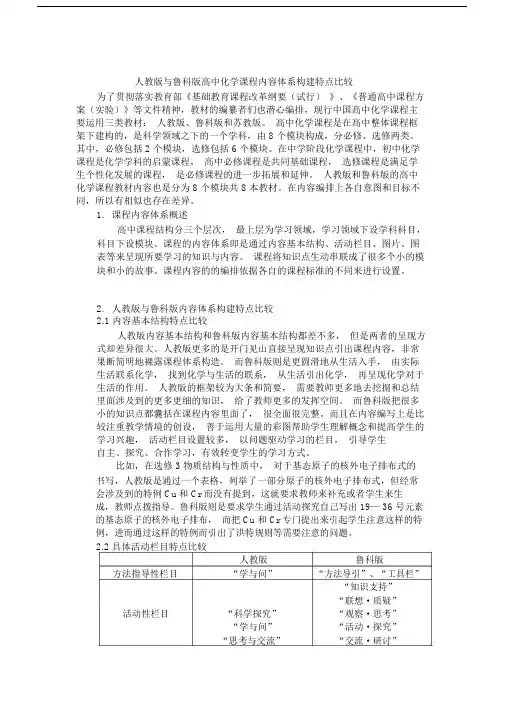 (完整版)人教版与鲁科版.doc