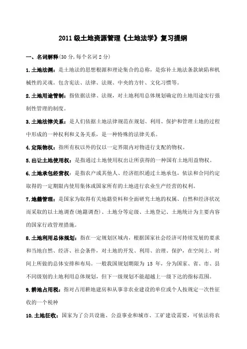 土地法学题目