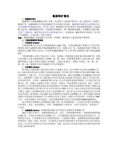 氟碳铈矿概念