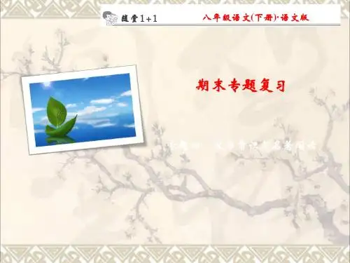 八年级语文下册期末专题复习四文学常识与名著阅读随堂训练课件新版语文版