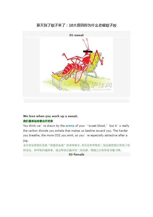 夏天到了蚊子来了：10大原因你为什么老被蚊子咬