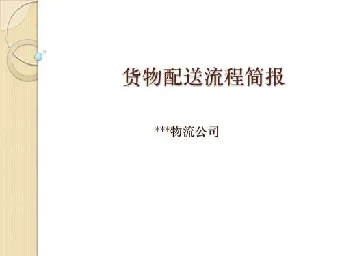 货物配送流程简报