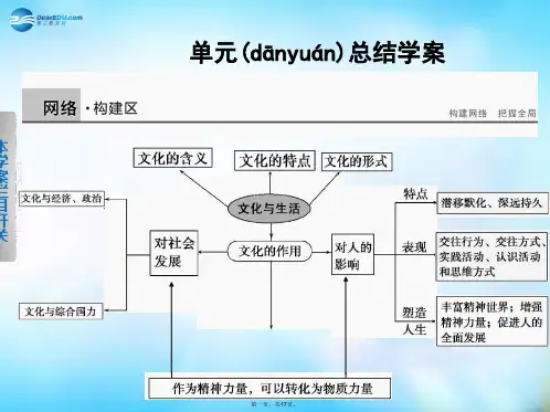 高中政治 第一单元 文化与生活总结课件 新人教版必修3