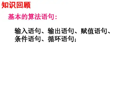 高一数学基本算法语句的条件语句1-202004