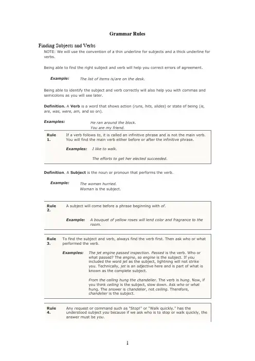 Grammar Rules