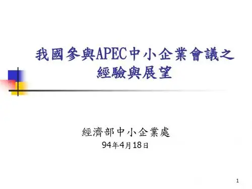 我国于APEC中小企业会议中促进区域合作之经验与展望