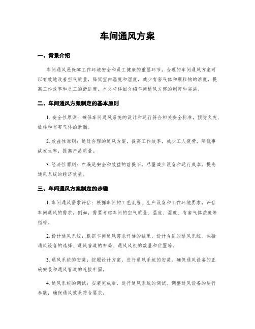 车间通风方案 2