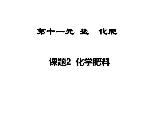 九年级化学化学肥料(1)