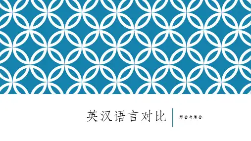 2.英汉对比+形合与意合