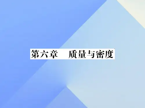 中考物理总复习第6章质量与密度习题课件新人教