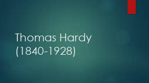 Thomas Hardy & Oscar Wilde