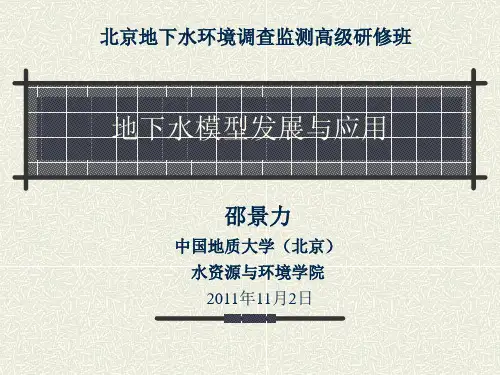 地下水模型发展与应用