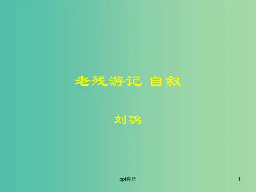 高中语文 第14课《老残游记》自叙课件 北师大版必修3