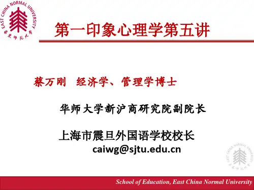 第一印象心理学第五讲