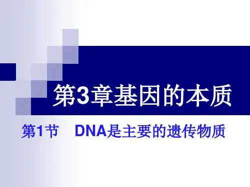 DNA是主要的遗传物质PPT课件