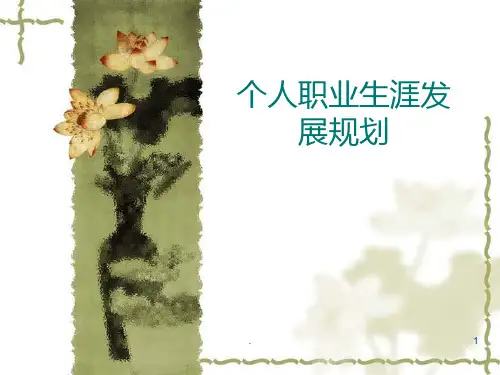 个人职业生涯发展规划PPT课件