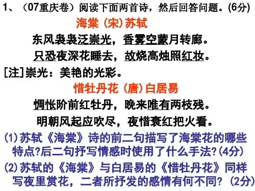 咏物诗高考题