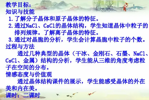 人教版选修3第一节《晶体的常识》ppt课件3