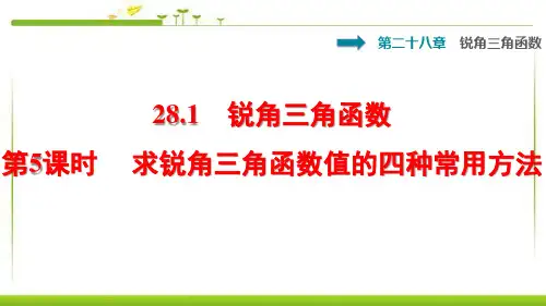 28.1.5 求锐角三角函数值的四种常用方法