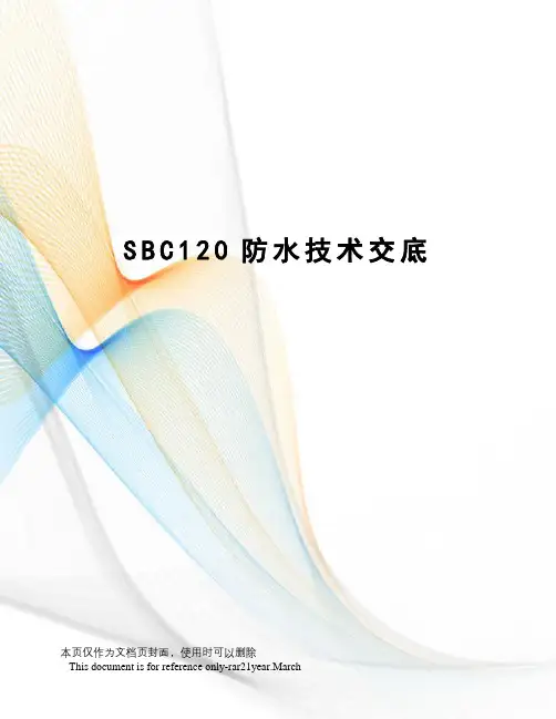 SBC120防水技术交底