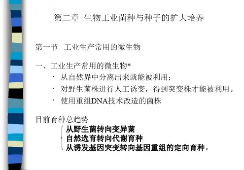 生物工艺学课件PPT之第二章生物工业菌种与种子扩大培养