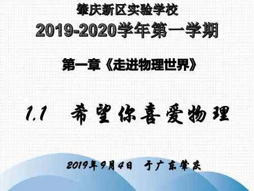 1.1希望你喜爱物理