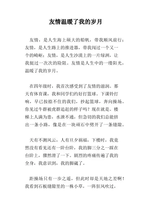 友情温暖了我的岁月