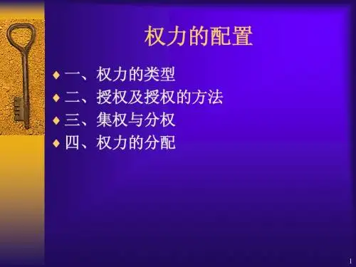 权力的配置
