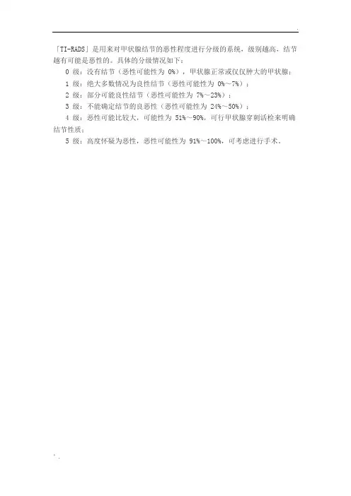 TI-RADS分级