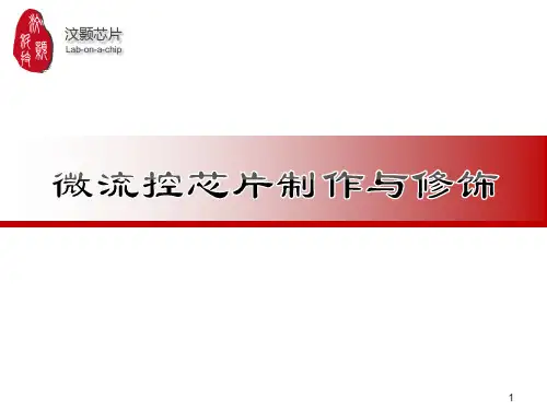 微流控芯片制作与修饰ppt