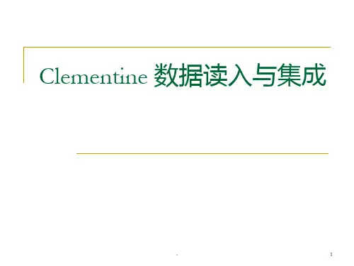 Clementine1-2(数据读入)PPT课件
