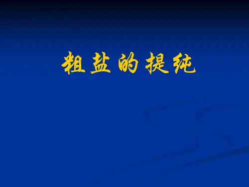 1.1化学实验基本方法之粗盐的提纯