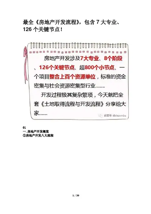 房地产开发流程