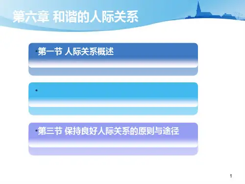 大学生人际关系PPT课件