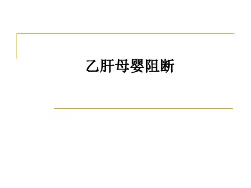 乙肝母婴阻断ppt课件