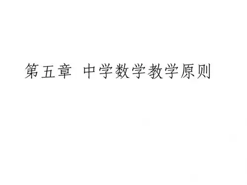 中学数学教学原则