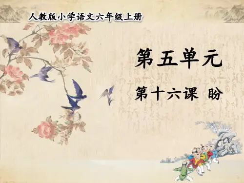 人教部编版六年级语文上册 第五单元 第16课 盼  【名校课件】