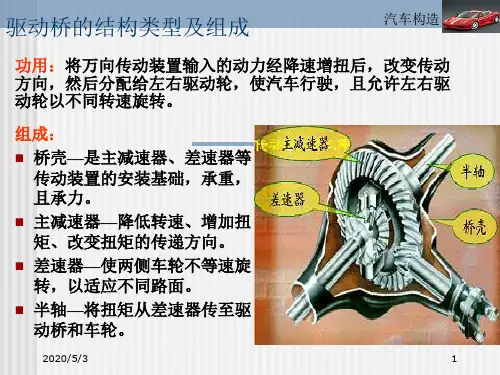 汽车传动系统驱动桥