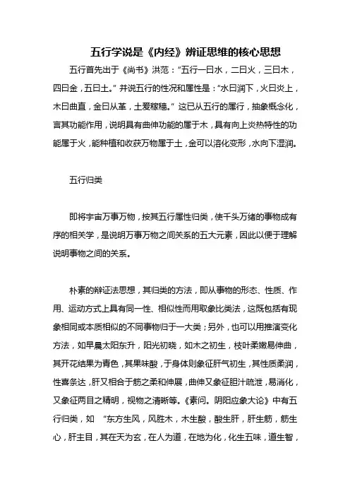 中医主治医师论五行学说