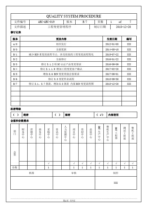 工程变更管理程序 2